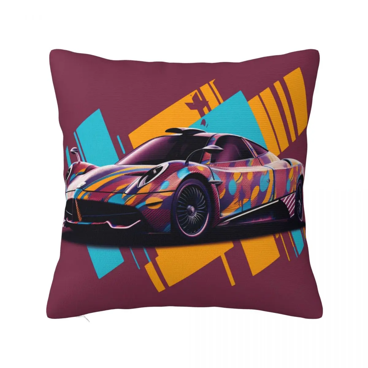 

Speed Sports Car Pillow Case Simplified Form Graffiti Kawaii Polyester Pillowcase Bed Zipper Summer Cover