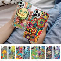 hippy hippie psychedelic art phone case for iphone 11 12 13 mini pro max 8 7 6 6s plus x 5 s se 2020 xr xs 10 case