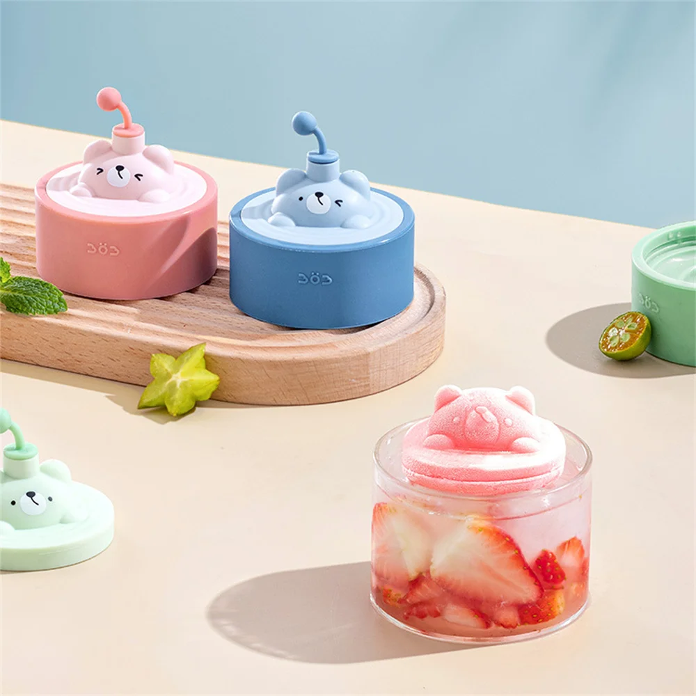 

Bear Shape Frozen Ice Cubes Mould Silicone Silicone Sealing Ring Ice Cubes Maker Cartoon Bear Ice Mold Kitchen Accessories Food