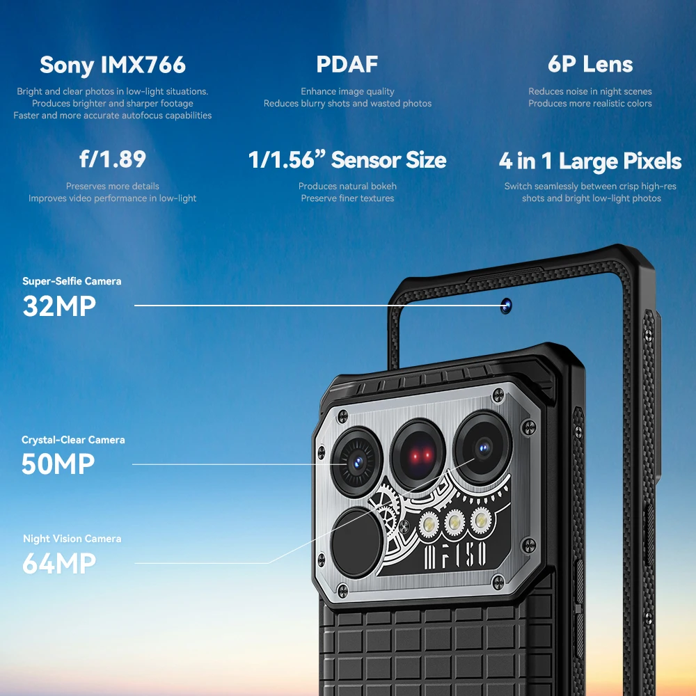 Фото IIIF150 Raptor 5G Прочный машина 6,78-дюймовым дисплеем, 10000 мАч, 16 ГБ + 512 ГБ Android 14 №4