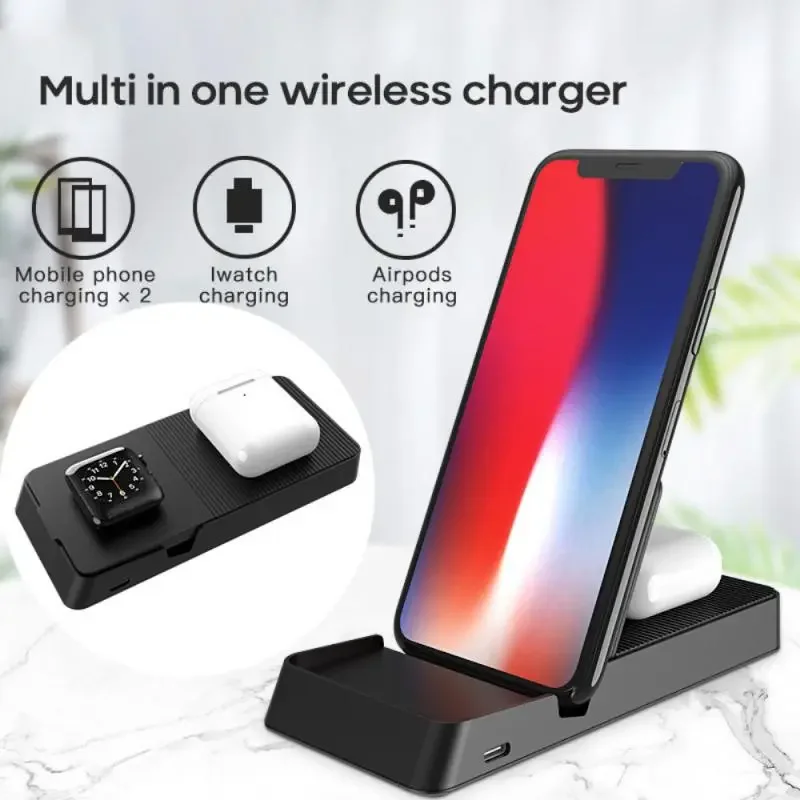 

3 in 1 Fast Wireless Charger 12 Charging Accessories 10W Light Weight Fast Charging Phone Holders