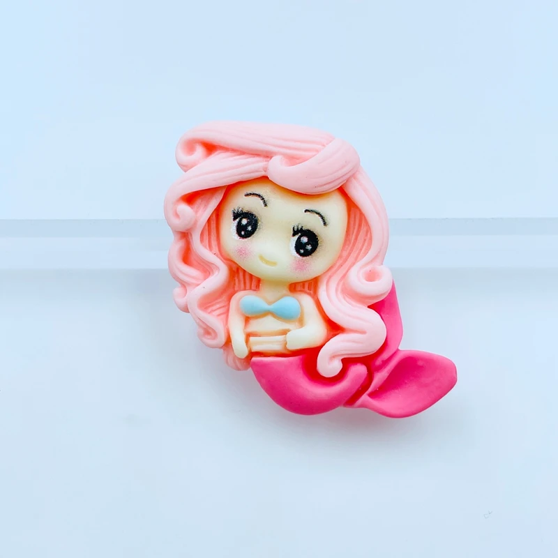 10 шт. новые милые мини кавайные Мультяшные разноцветные русалки из смолы