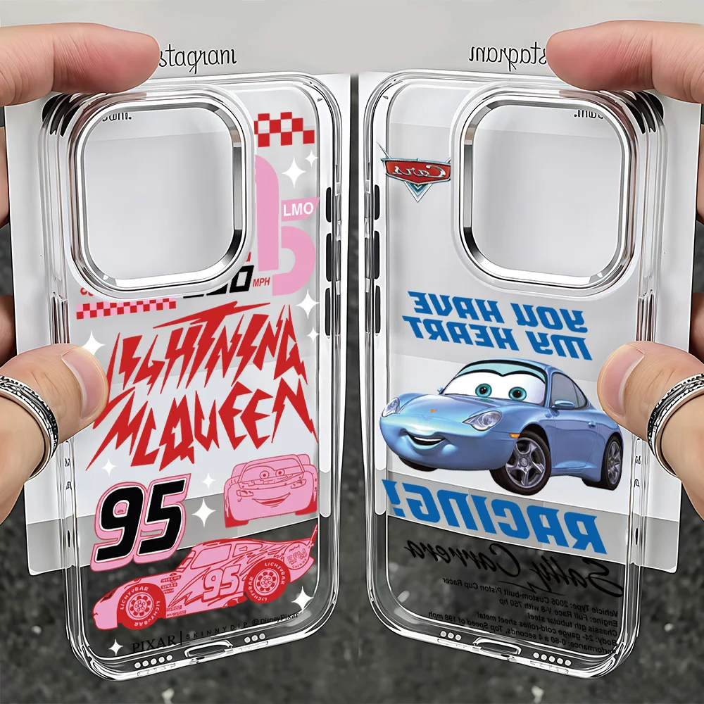 Фото Чехол для телефона Cars L-Lightning M-McQueen для iPhone 17, 16e, 16, 15, 14, 13, 12, 11 mini, Pro, Max, X, XR, Air, Plus – прозрачный, мягкий чехол №1