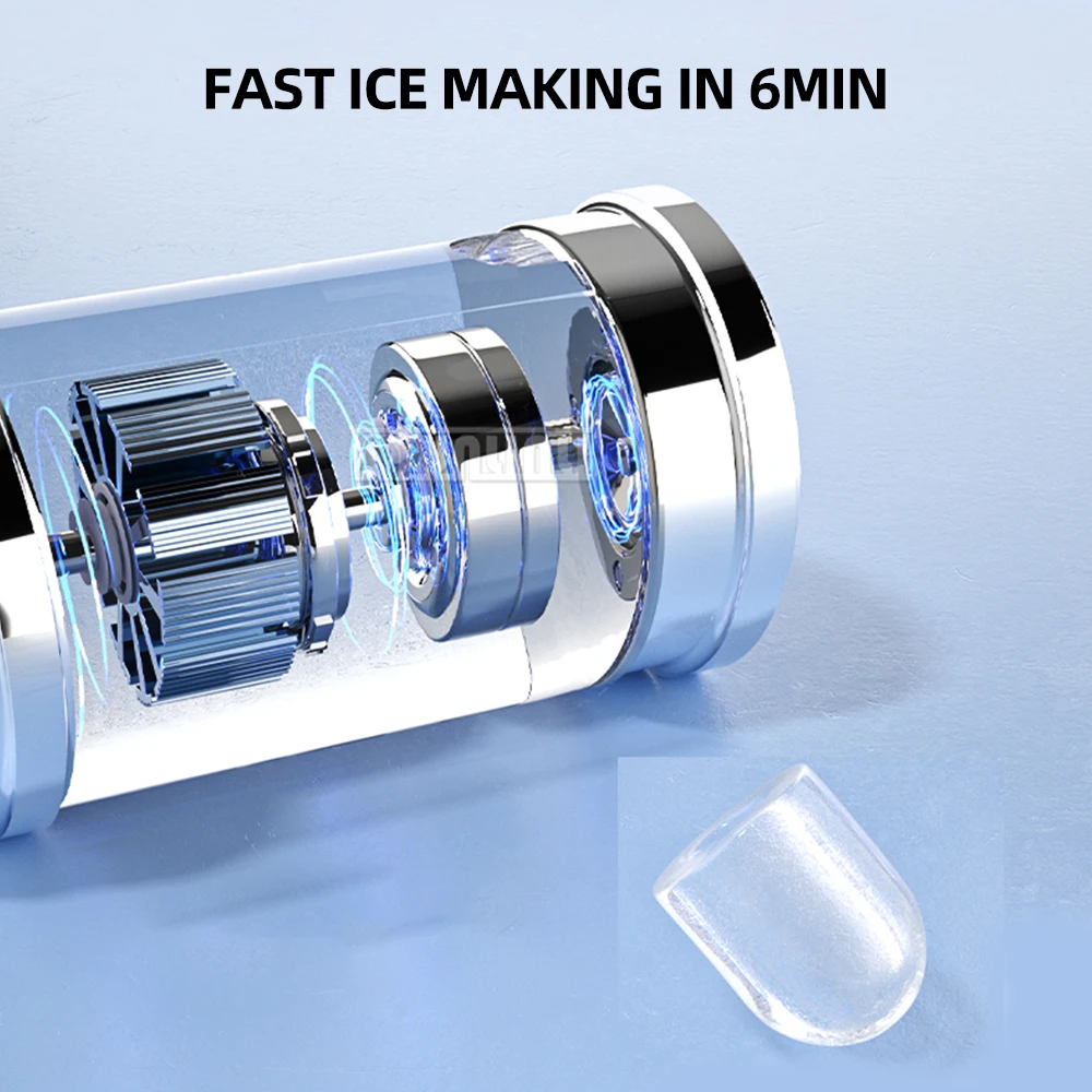 Портативная машина для изготовления льда с ручкой переноски