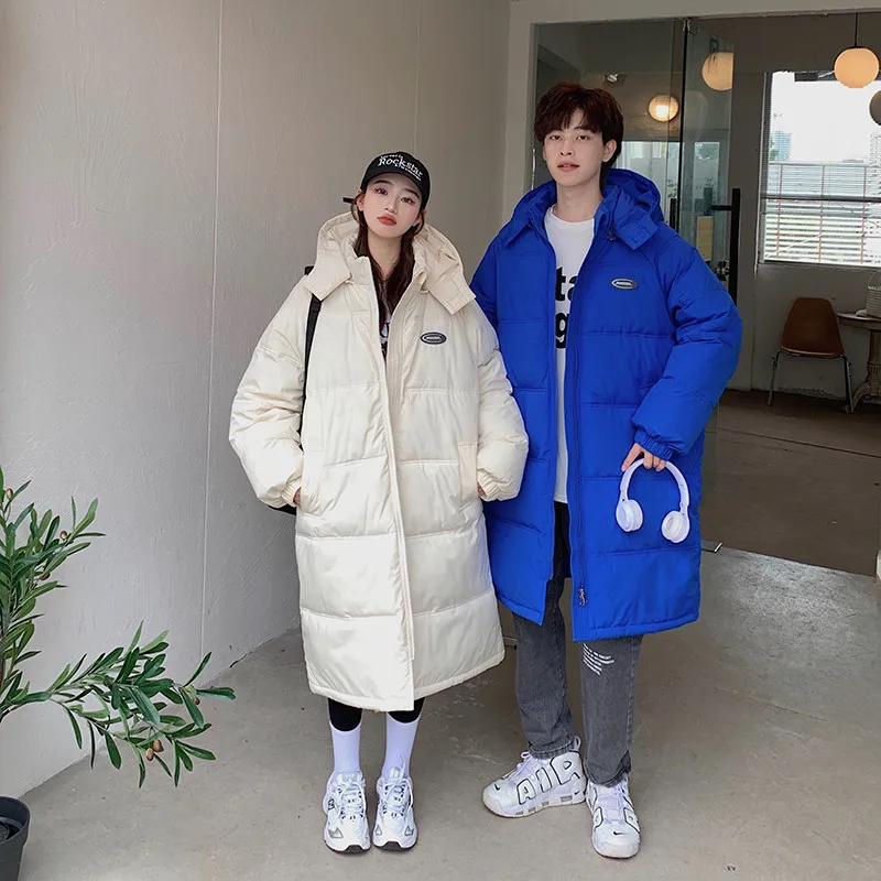 GRELLER Long Puffer Jacket Women Winter 2022 Coats Hooded Lover's Oversized Thicken Warm Parkas Elegant Ladies Clothes Outwear