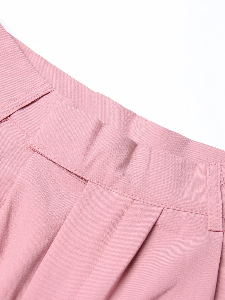 Женские Прямые Брюки С Высокой Талией VGH Повседневные Широкие Карманами