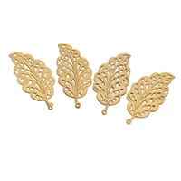 20pcs stainless steel howllow leaf flowers ethnic style charms earrings findings diy jewelry making handicrafted accessories