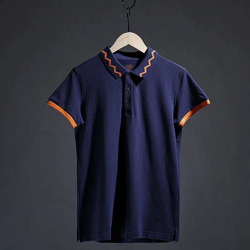 

7663-T- men's t-shirt summer short-sleeved loose five-point sleeve T-shirt