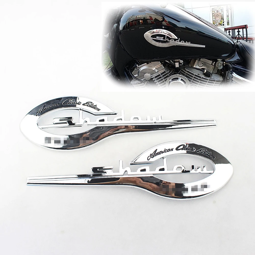 

2pcs Motorcycle 3D Emblem Badge Decal Fuel Tank Sticker Tank Pad Protector Decal For Honda Shadow VT VTX 400 500 600 750 1100