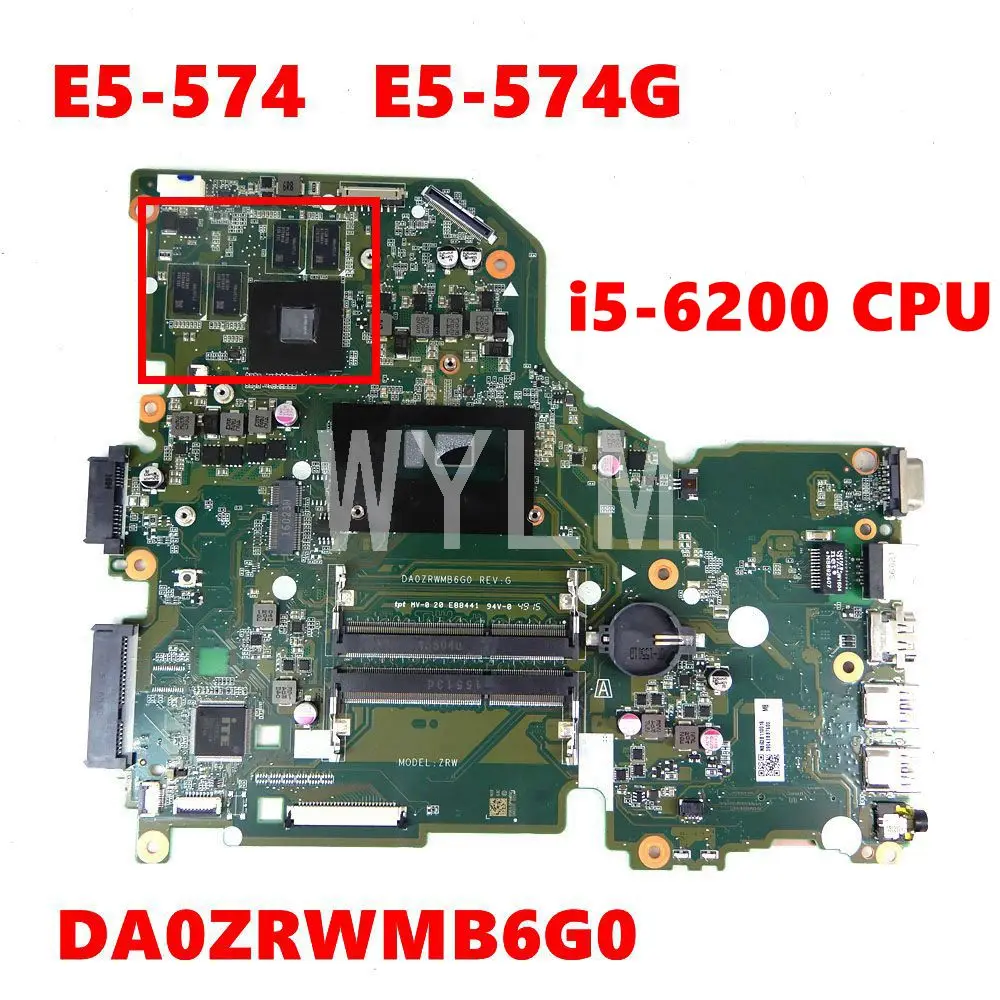 

Материнская плата для ноутбука DA0ZRWMB6G0 i5-6200