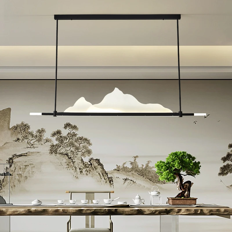 

Modern Simplicity Luxury Chandelier Unique Design of Mountain Peak Adopt PMMA High Light Shade LED Bar Study Teahouse Decorate