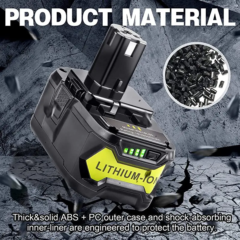 Набор сменных литий-ионных аккумуляторов Bonacell для Ryobi P104 P105 P103 P107 P731 P740 P741 P780 P813 |