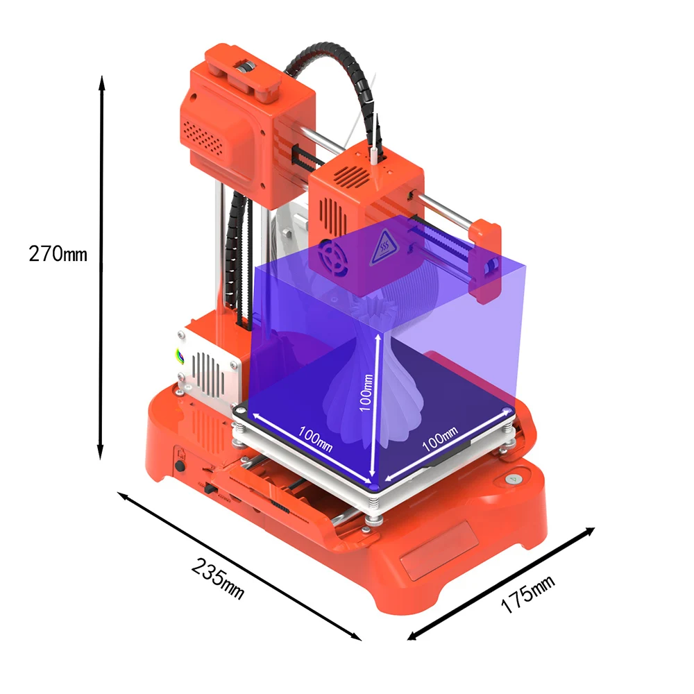 Детский 3D принтер Easythreed K7 настольный мини 3D-принтер со съемной магнитной