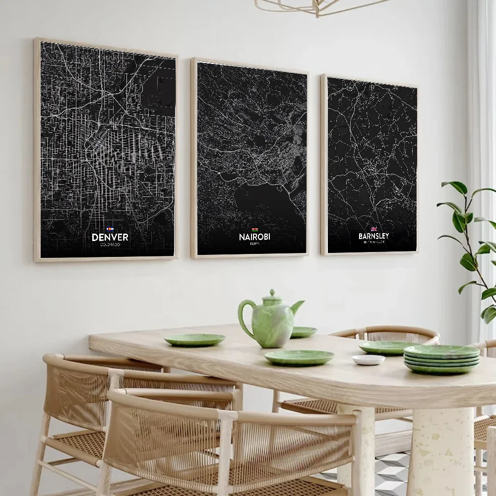 Париж Лондон Нью-Йорк пользовательская карта города плакаты сделай сам