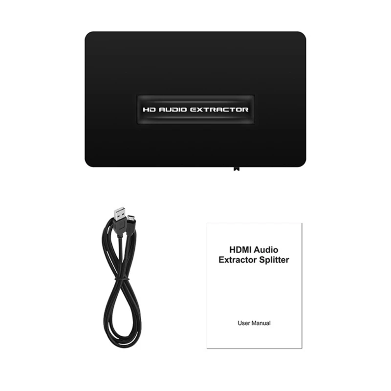 

HDMI-compati Extractor 5.1ch 2.0ch Splitter Converter SPDIF 3.5 Optical Separator