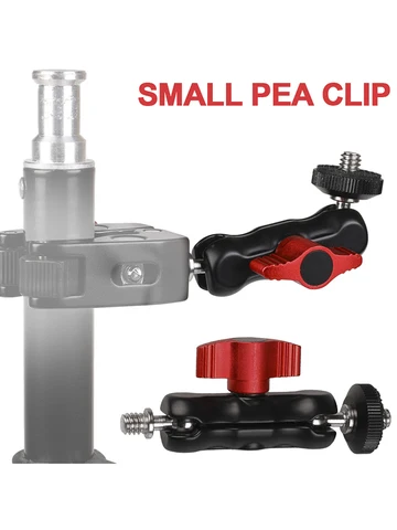 Зажим для шаровой головки с резьбой 1/4 дюйма-20 Magic Arm Super Clamp Вращающийся металлический суперзажим для GPS-телефона Монитор Видеосветильник