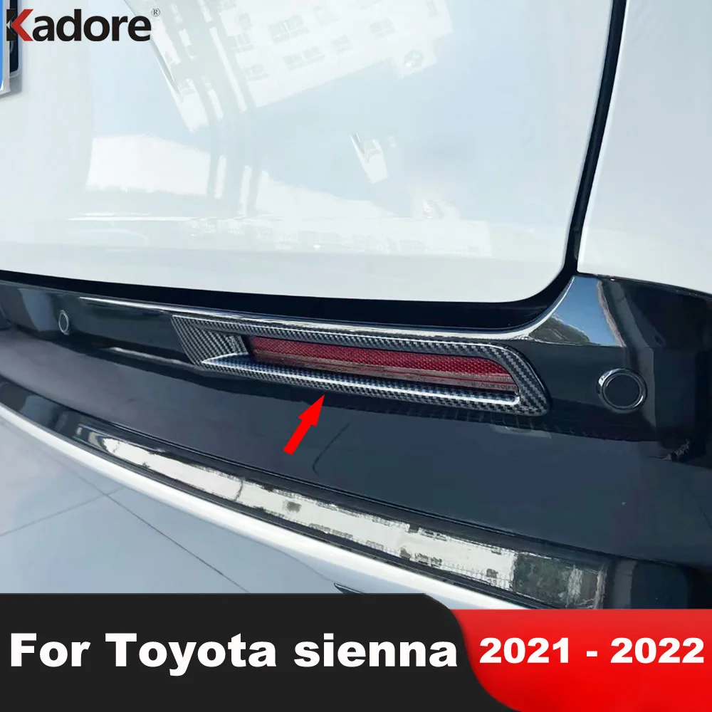 

Стайлинг автомобиля для Toyota Sienna 2021 2022, искусственная Обложка из углеродного волокна, аксессуары для задних наклеек