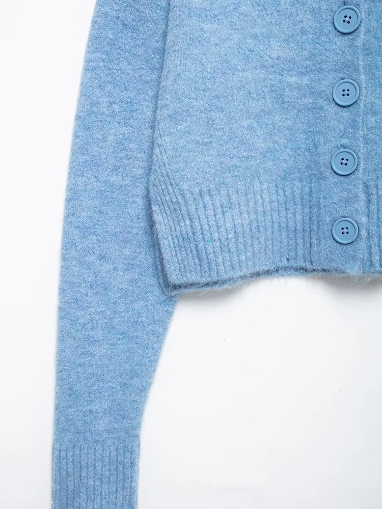 Новинка 2024 осенне-зимний женский однотонный вязаный свитер повседневный модный