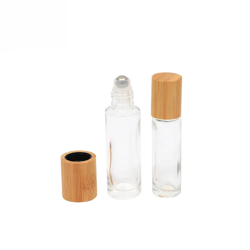 

Wholesale 10ml Empty Eco-friendly Bamboo Shell Perfume Roll on Bottle for Essential Oils with Stainless Steel Roller Ball Travel