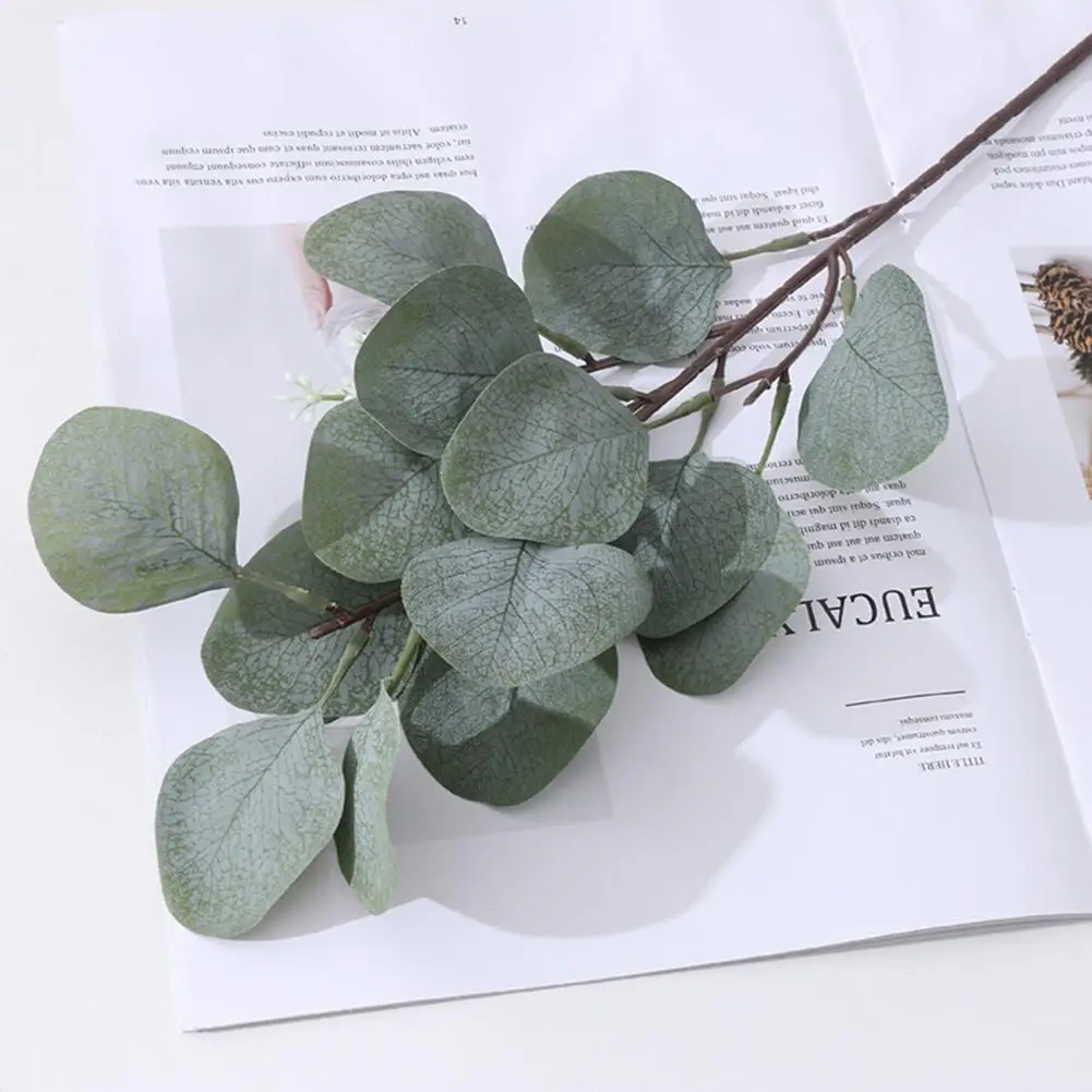 

Simulation Eucalyptus Non-fading Faux Silk Cloth Fake Eucalyptus Plants Money Leaves Artificial Plant Fake Eucalyptus