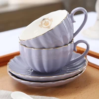 european style ceramic coffee cups plates teacups with spoons simple english afternoon tea set espresso cups set