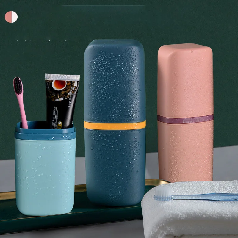 

Travel Portable Toothbrush Toothpaste Holder Case Toiletries Storage Cup Case for Outdoor Hiking Camping Bathroom Accessories