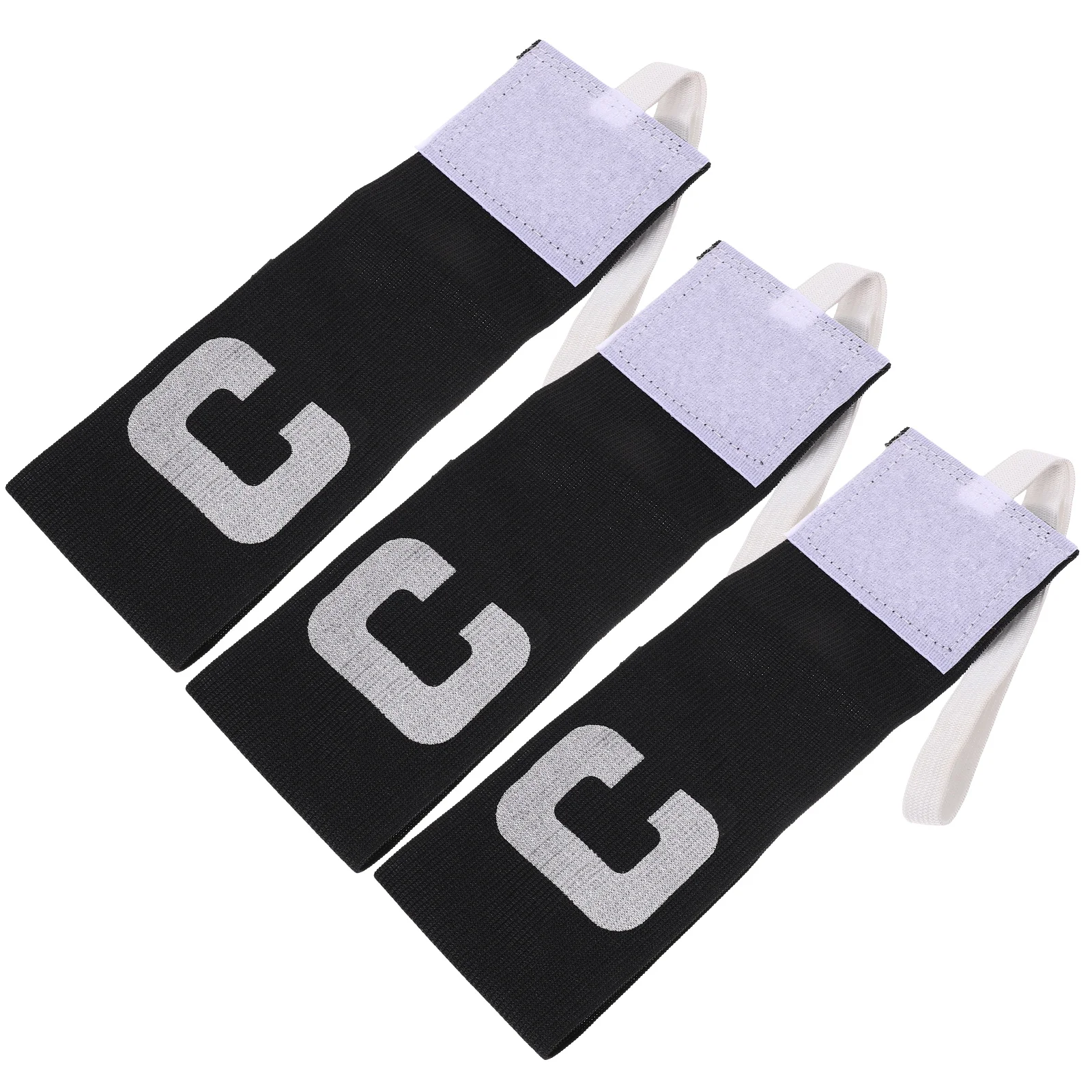 

3 Pcs Footballs Captain Arm Bands Soccer Supply Long Sleeve Portable Nylon Accessory