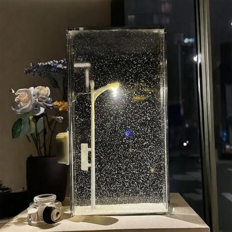 Уличные фонари Snowy Night снежная сцена ручной работы ночник 2024 новый снежный ночной