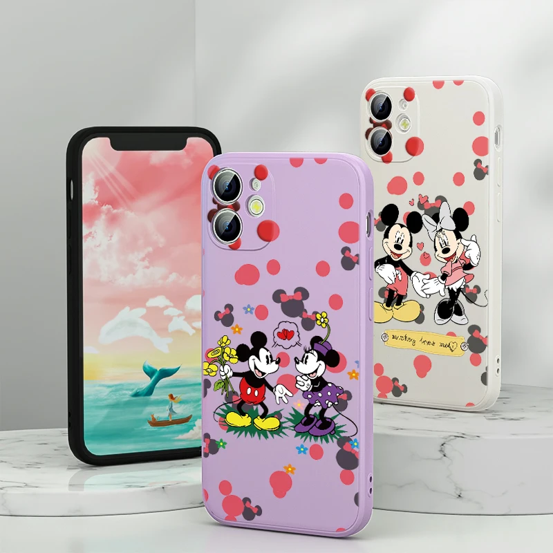 

Мягкий силиконовый чехол Минни Микки Маус для Apple iPhone 13 12 mini 11 8 7 6 XS XR SE 2020 Pro Max Plus