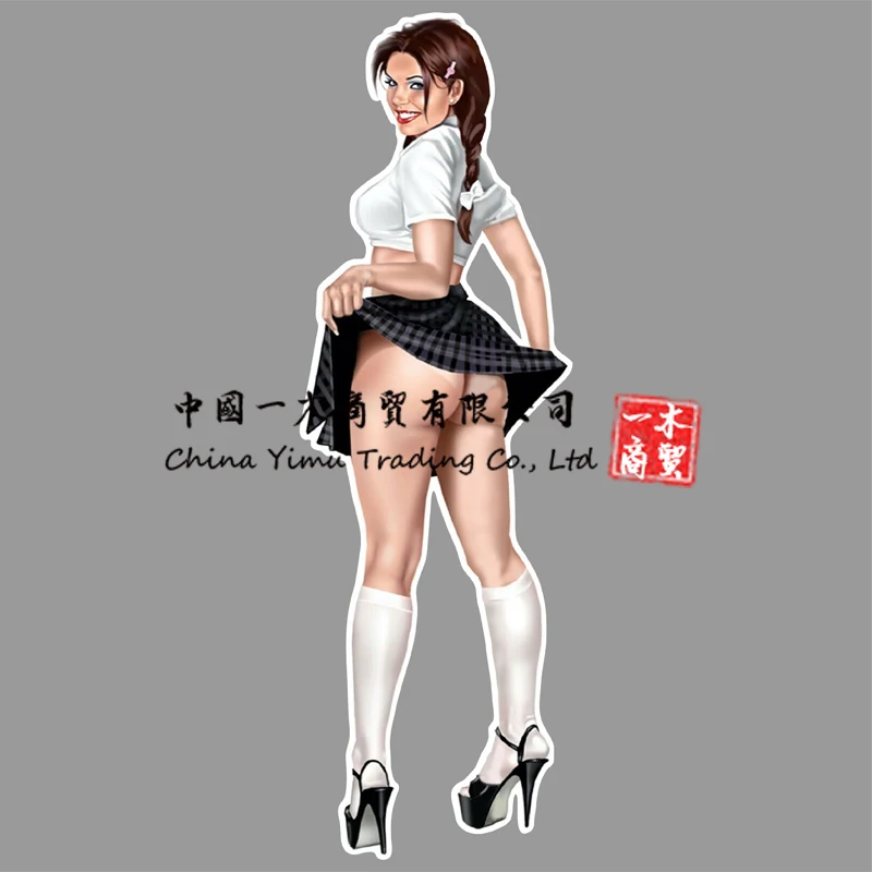 

Women Lace G-string Lingerie Knickers Underwear Garters Panties Briefs Pinup Girl Sticker Decal Babe Big Breast Soldier Bikini