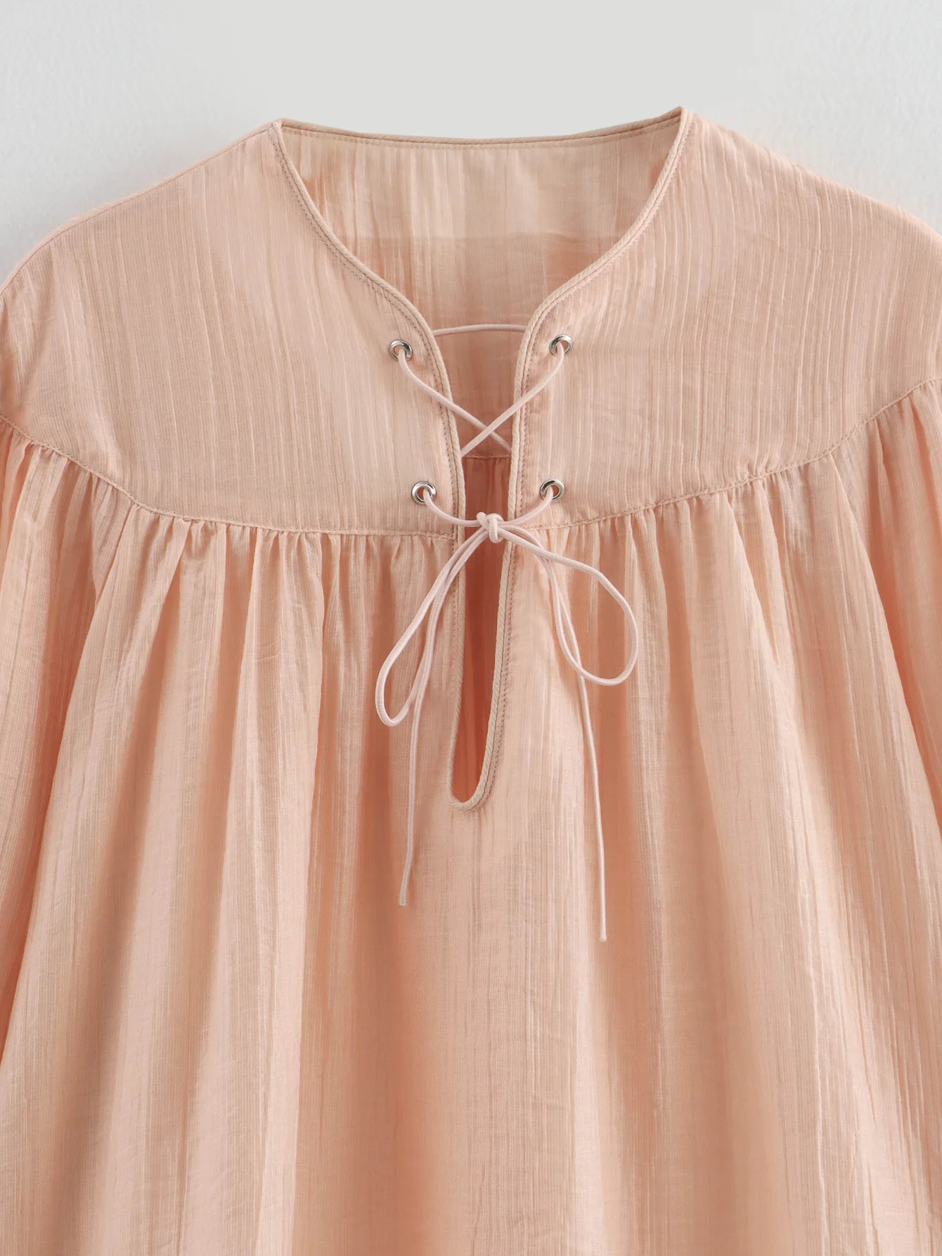 TRAFZA женская повседневная рубашка на шнурке свободная весна-лето 2025 новая офисная