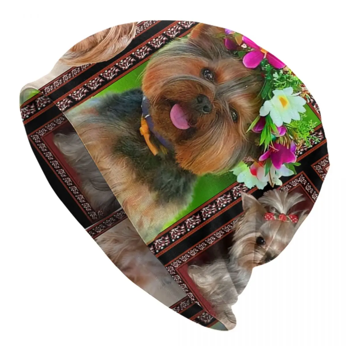 Пользовательский Yorke Dog Йоркширский терьер облегающая шапка унисекс теплая