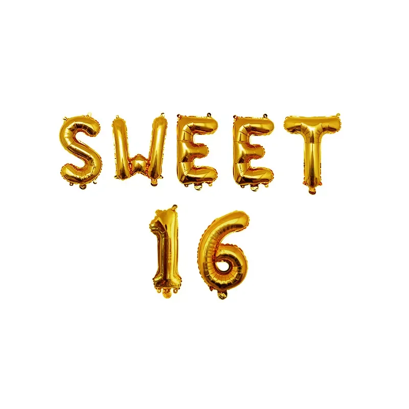 

New 16 Party Decorations Supplies Sixteen Birthday Decorations 16 Years Birthday Number Foil Balloons