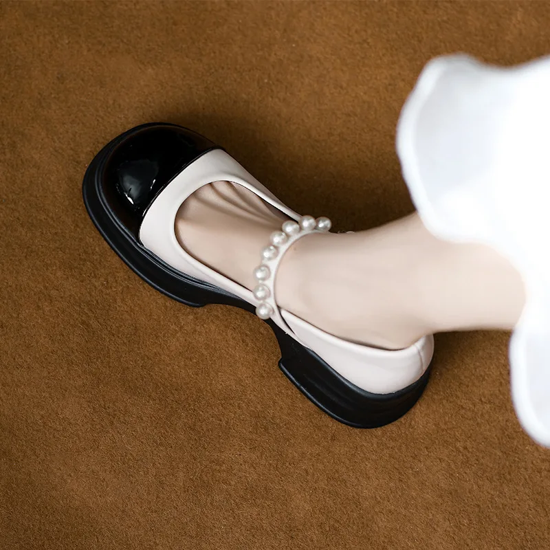 

Туфли дерби женские, повседневные кроссовки, платформа, лоферы, украшение с мехом, жемчуг, круглый носок, клоги, разные цвета