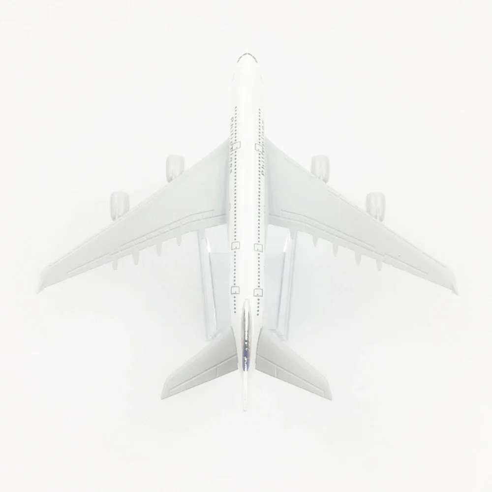 Самолет самолета из сплава в масштабе 1/400 аэробус A380 Филиппины Air модель 16 см