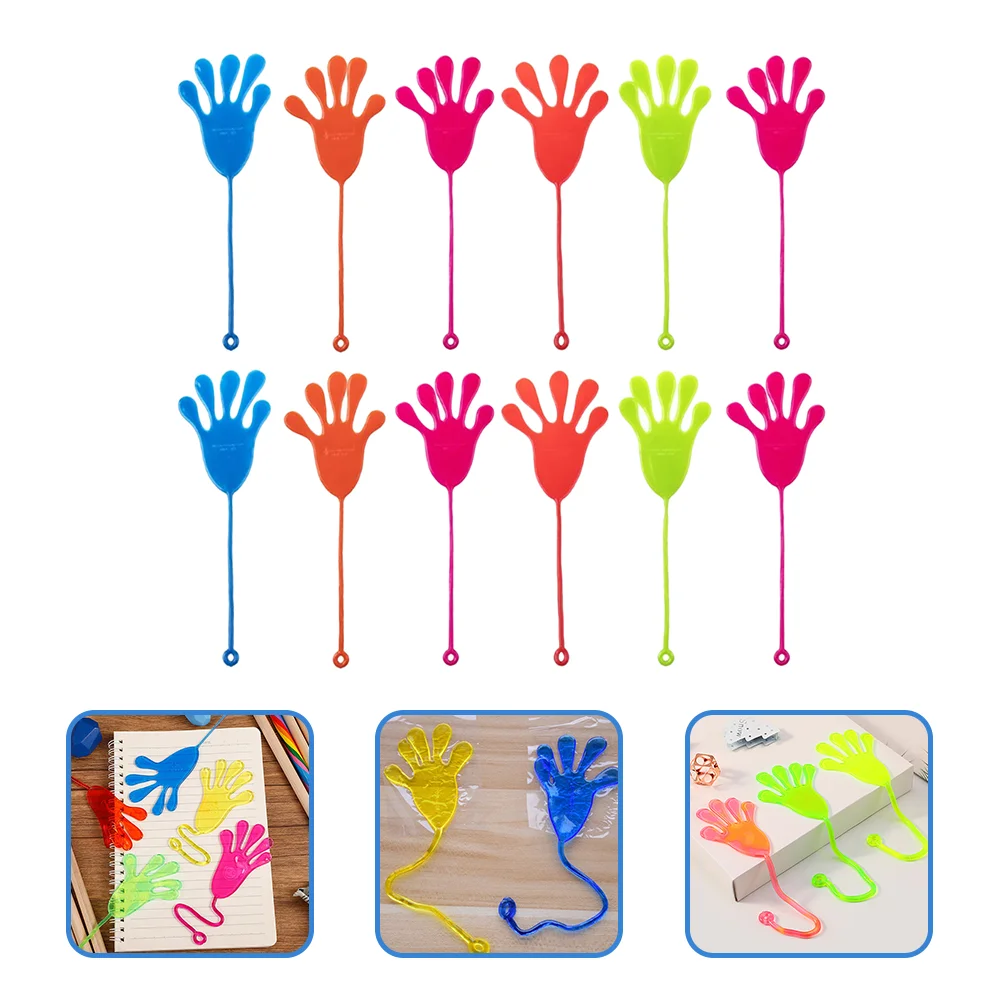 

Funny Sticky Hand Elastic Toys Stretchy Sticky Hands Toys for Children Gift (Random Color)