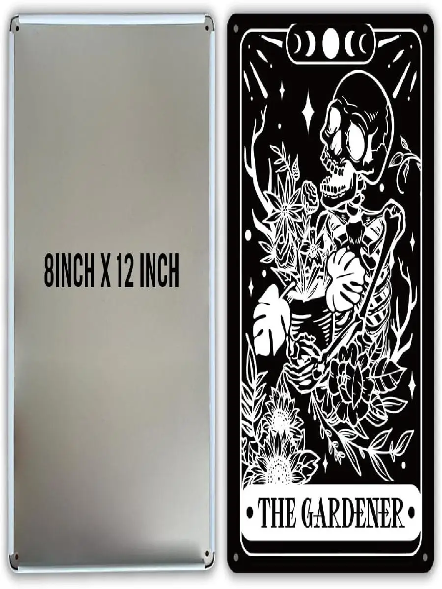 Садовый металлический жестяной знак Череп Скелет Настенный декор для любителей