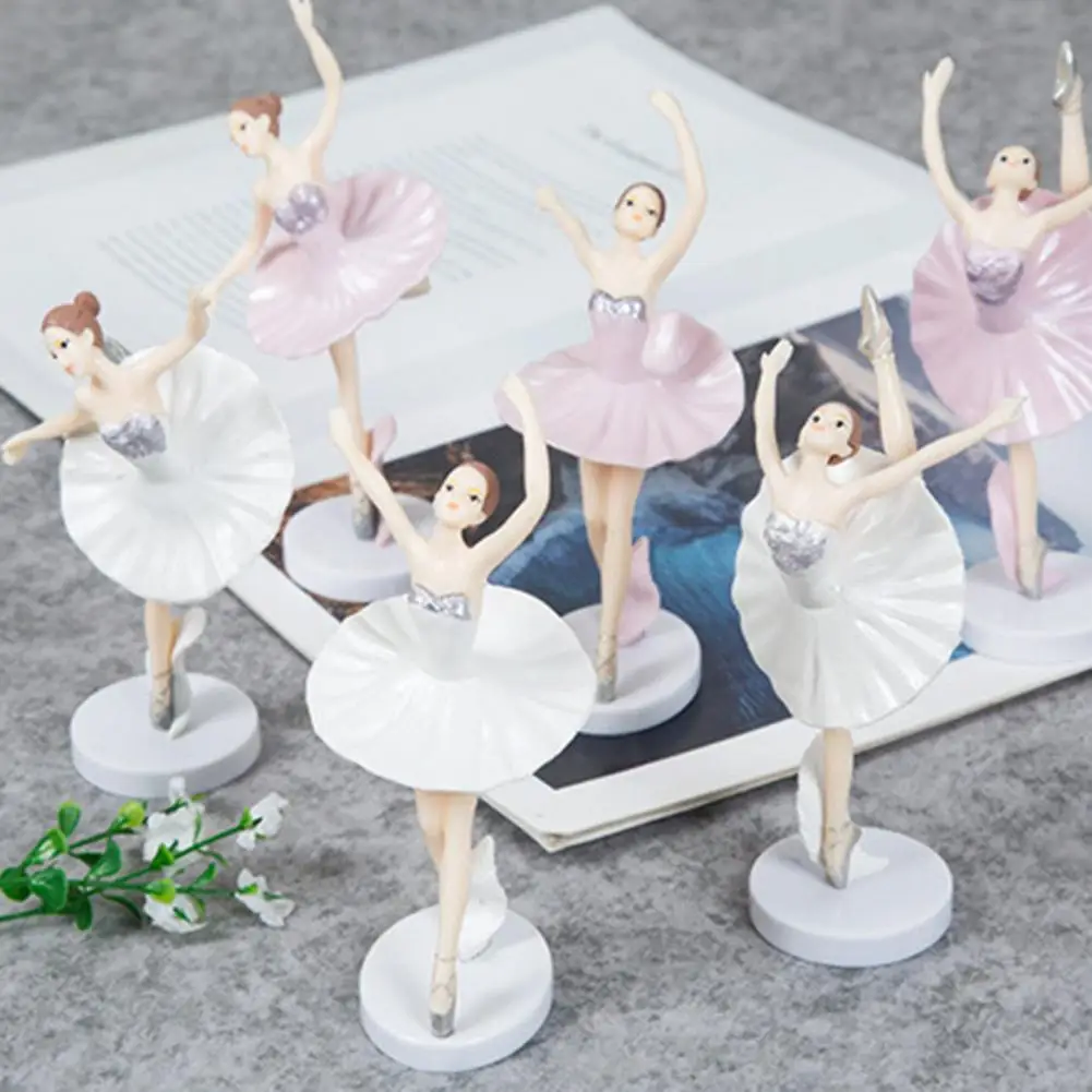 

3Pcs/Set Ballerina Girl Figurines Wonderful Long Lasting with Base for Birthday Ballet Girl Figures Cake Toppers