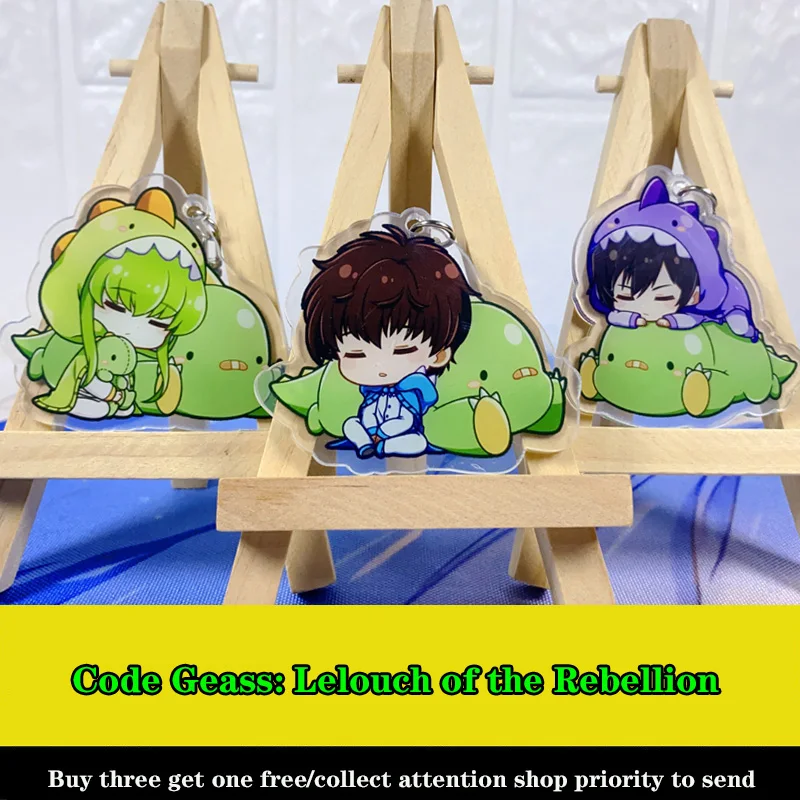 

Anime Code Geass: Hangyaku No Lelouch Kururugi Suzaku Acrylic Figure Keychain Cosplay Charm Cartoon Itabag Pendant Keyring Gift