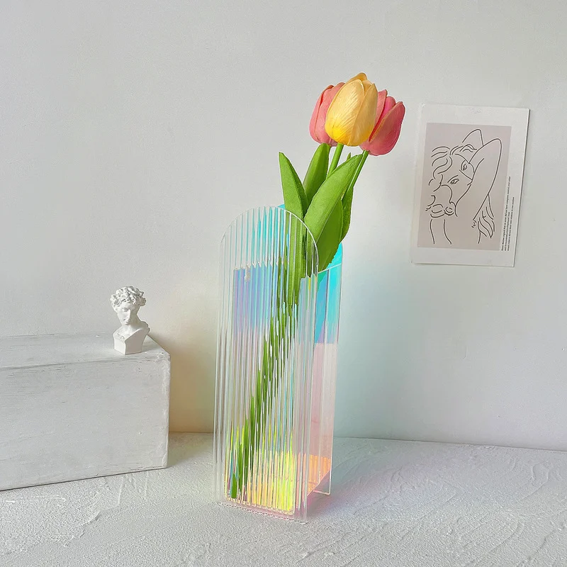 

Wedding Decoration Acrylic Vase Interior Design Table Luxury Flower Modern Vase Minimalist Terrarium Maceteros Table Decoration