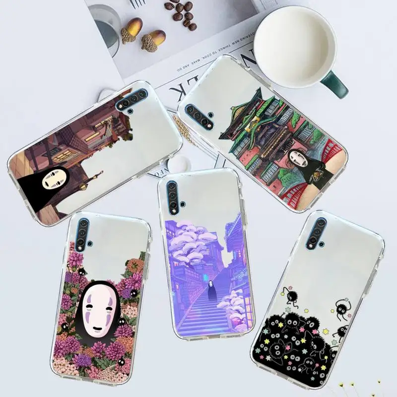 

Spirited Away anime Phone Case Transparent for Huawei honor P mate Y 30 40 20 50 8 70 10 9 a i x c pro lite prime smart