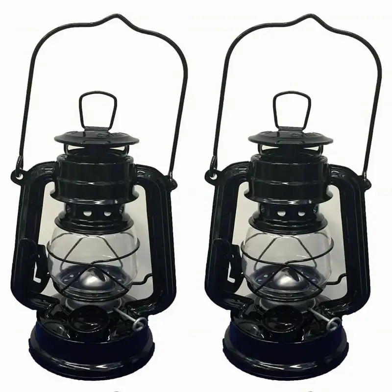 

Free shipping of 2 - 8 Inch Black Kerosene Oil Lantern Hanging Light / Lamp