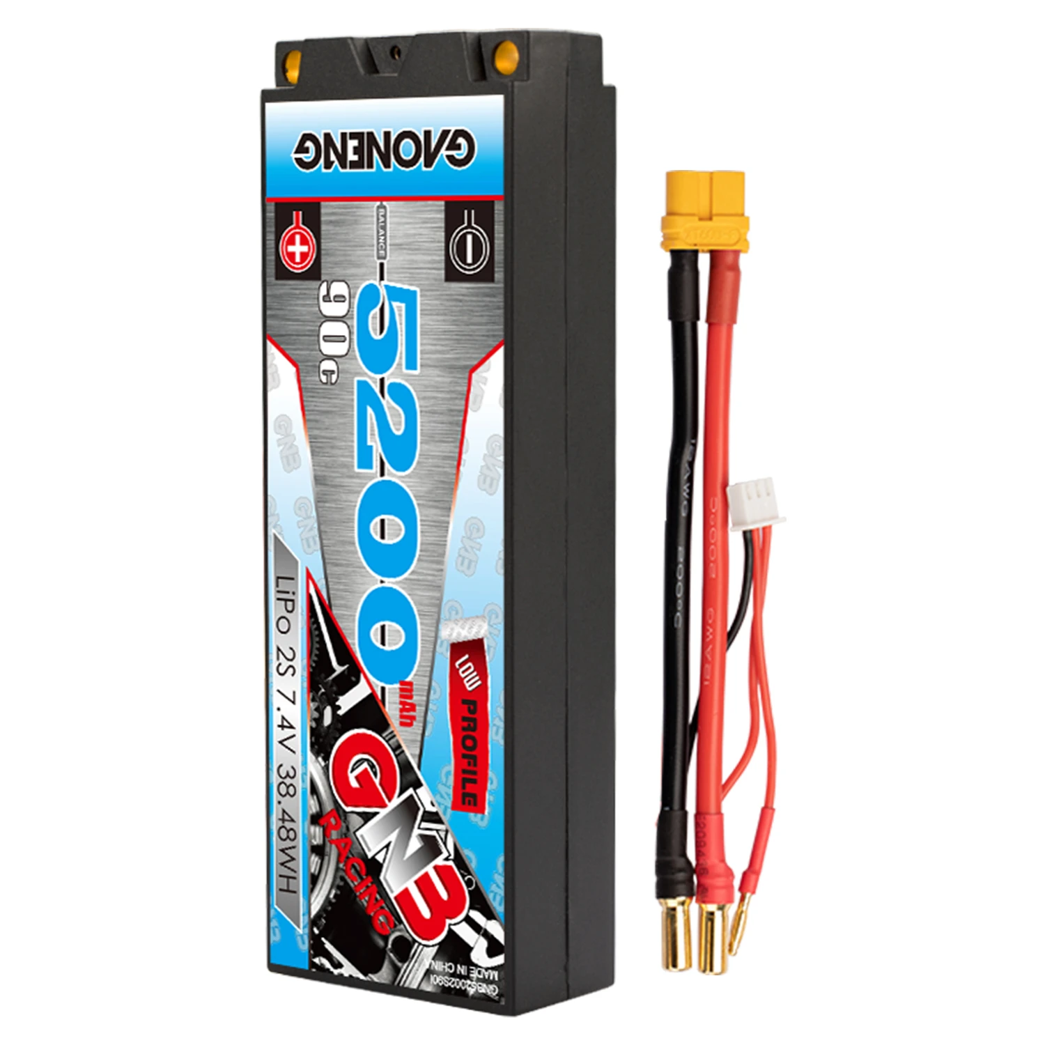 Gaoneng GNB 2S1P 7.4V 5200mAh 90C XT60 Hardcase Lipo battery