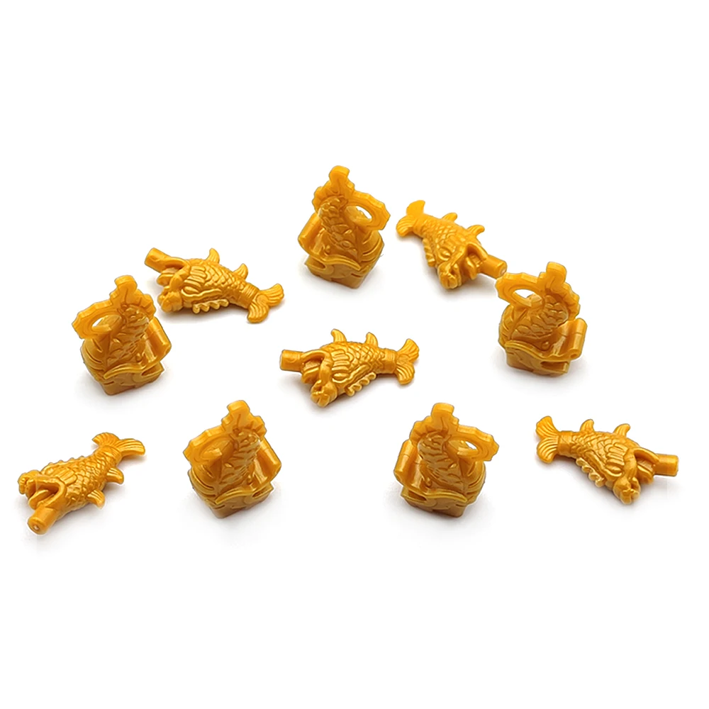 5 шт. MOC карп зверь Бога строительный блок игрушка архитектурный корс украшение