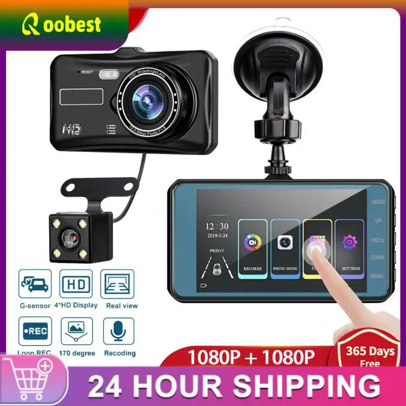 

Hd 1080p Driver Recorder Support G-sensor Multifunctional Dashcam Safety Warning Function Dual-lens Car Supplies 4-inch