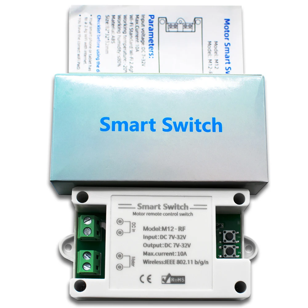 

Ewelink Wifi Smart Home Motor Switch Relay Controller DC Output Input 7-32V Motor Forward and Reverse for Alexa IFTTT Alice