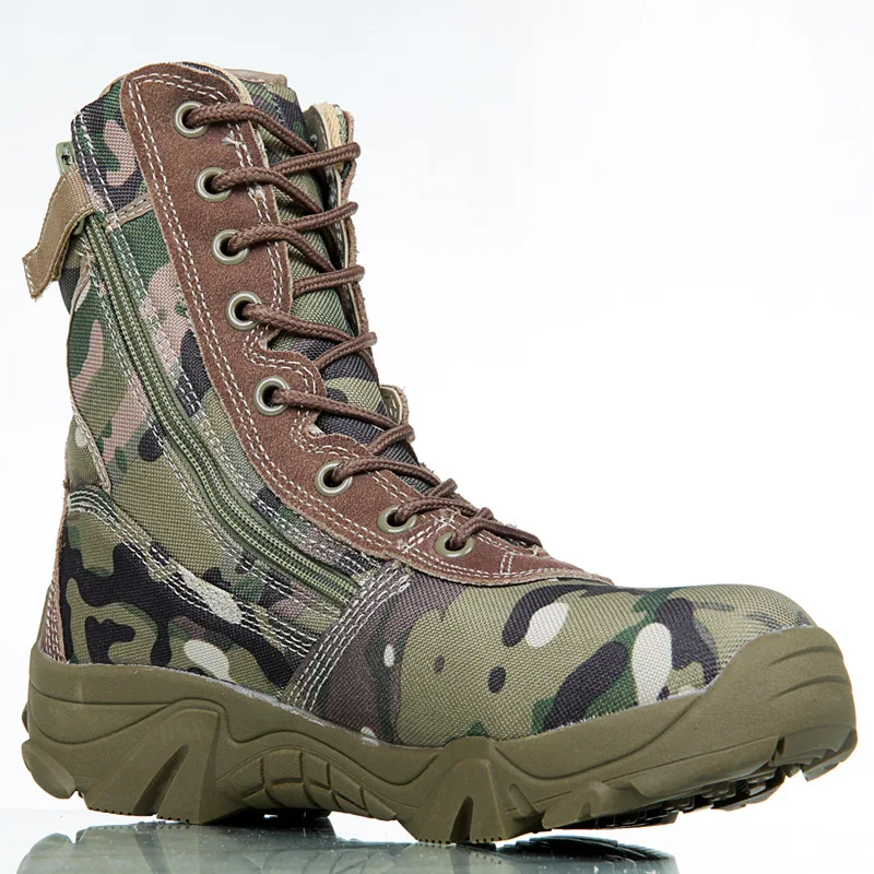 Male Camouflage Army Boots, Special Forces Tactical Boots, Field High Top Desert Boots, Autumn And Winter New Climbing Shoes