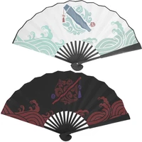 1pc anime mo dao zu shi ancient style folding fan wei wuxian lan wangji silk fabric fan anime around