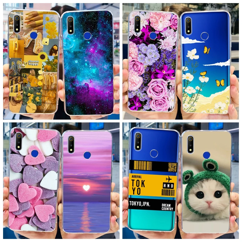 Мягкий силиконовый чехол для телефона Realme 3 3i Funda Realme3 Pro RMX1851