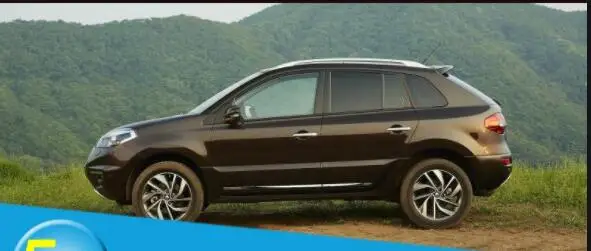 Оконный козырек для Renault Koleos 2009 2012 ветрозащитный экран с хромированной отделкой в